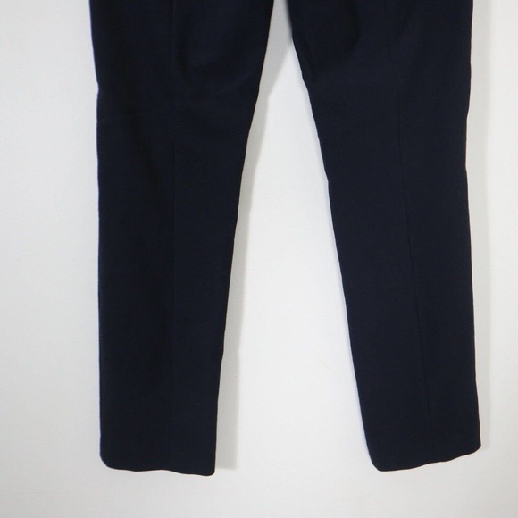 Vince Size 8 Stovepipe Cropped Trousers Navy Blue Seamed Front Ankle Pant - Picture 11 of 11